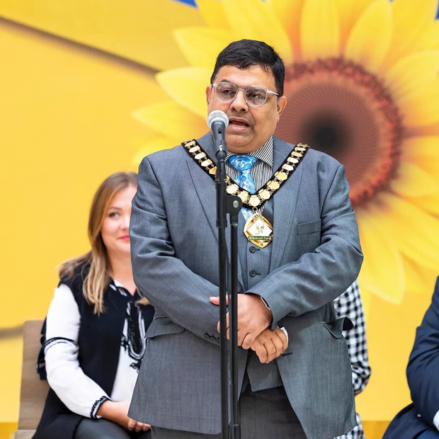 Addressing the residents