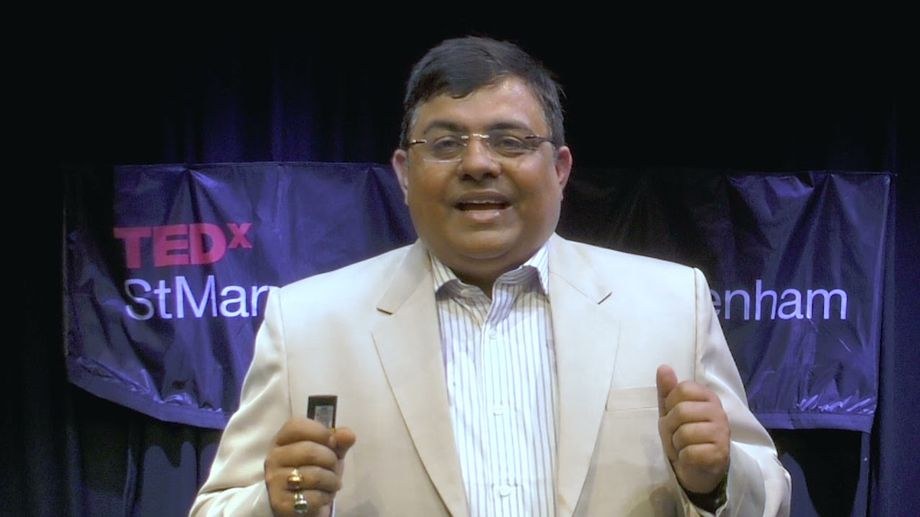 Ankur Shiv Bhandari speaking at TEDxStMarysUniversityTwickenham
